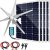 AUECOOR 880W Solar Panels Wind Turbine Generator Kit:400W 24V with 6 Blade Wind Generator Kit with Charge Controller 4pcs 120W Mono Solar Panels for Marine, RV, Home Hybrid Solar Wind System